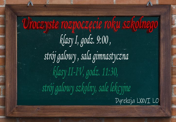 Rozpoczęcie nowego roku szkolnego 2022/23